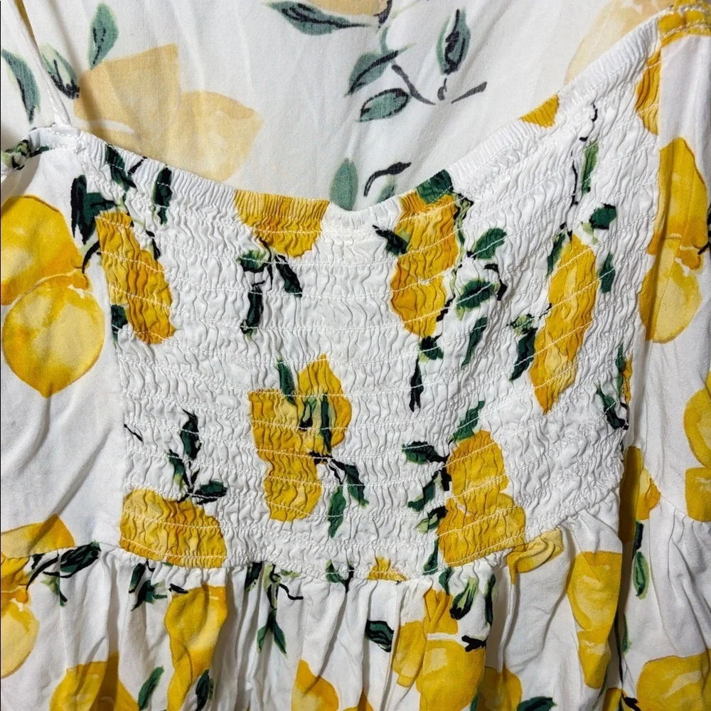 Kate Spade Lemon 🍋 Beach Flare Cover-up Romper - L